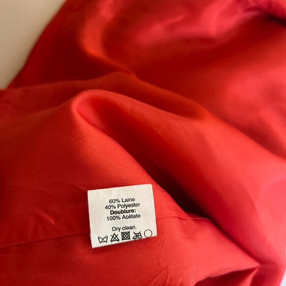 J. Crew Factory Sz 6 Red 3/4 Sleeve Wool Blend Dress Zip Back Lined 95620 - Picture 11 of 11